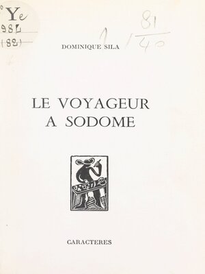 cover image of Le voyageur à Sodome